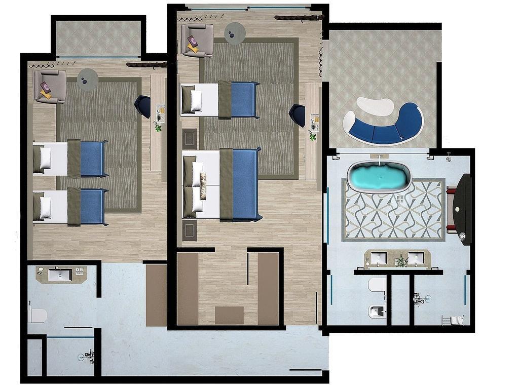 Deluxe Pool Family Room