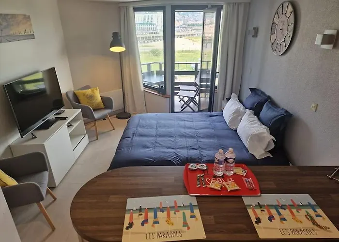 Le Cocooning-Studio Deauville Marina Avec Terrasse Vue Mer Et Plage