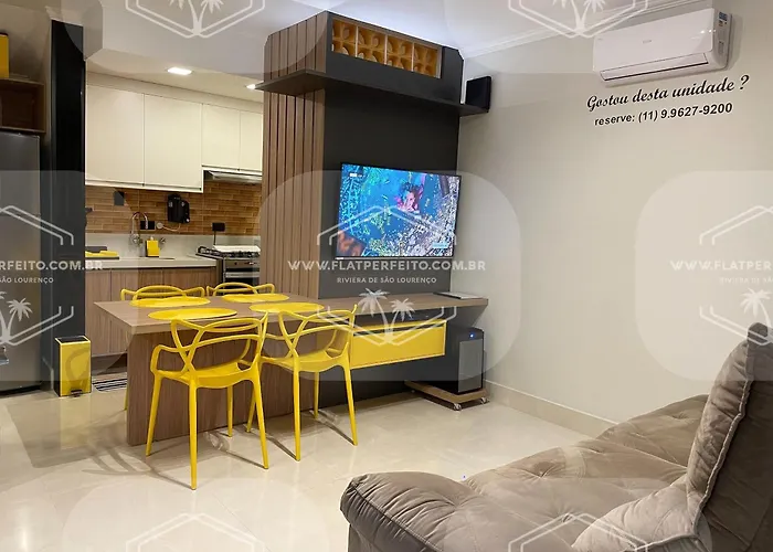 Flat Perfeito Flat Amarilis em Riviera São Lourenço com café da manhã e enxoval completo toalhas praia e piscina com trocas