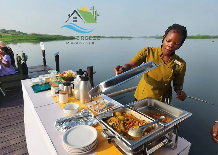 Natural Bamboo Lodge On River Nile Banks In Murchison Falls