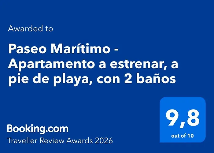Paseo Maritimo - Apartamento A Estrenar, A Pie De Playa, Con 2 Banos