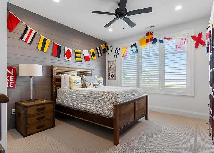 Lake-View Luxury Awaits At Serenity North 4 In Bay Harbor, Mi, With 4 Bedrooms.